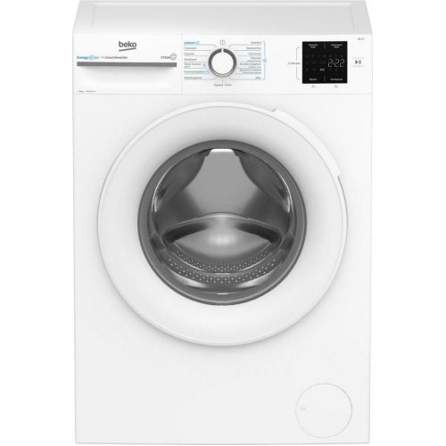 Пральна машина фронтальна Beko BM1WFSU38033WW, 8кг, 1000 об/хв, A+++, 55см, дисплей, інвертор, пара, біла