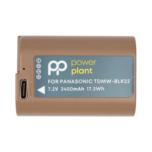 Акумулятор PowerPlant для Panasonic TDMW-BLK22, 2400mAh, кабель USB Type-C (CB971299)