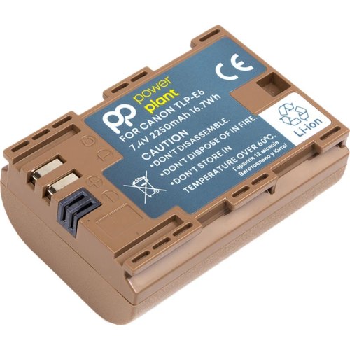 Акумулятор PowerPlant для Canon TLP-E6NH, 2250mAh, кабель USB Type-C (CB970889)