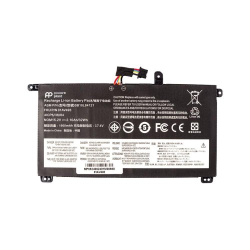 Акумулятор PowerPlant для ноутбуків LENOVO ThinkPad T570 (01AV493), 15.2V, 2100mAh (NB482580)