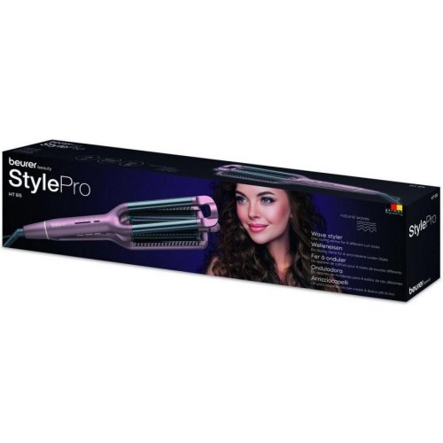 Плойка Beurer, 120Вт, 160–210 градусів, кераміка, Soft Touch, рожева (HT_65)