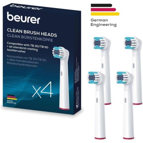 Насадка для зубної щітки Beurer,  4шт в комплекті, біла (TB_30/50_C_4)