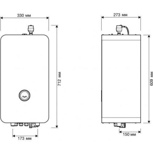 Котел електро Bosch Tronic Heat 3500, 12кВт, 220V, одноконтурний, з насосом (7738504946)