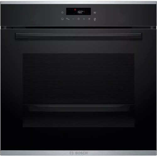 Духова шафа електрична Bosch HBG272EB3, 71л, A+, дисплей, конвекція, піроліз, телескопічні направляючі, чорна