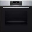 Духова шафа електрична Bosch HBG572ES3, 71л, A+, дисплей, конвекція, піроліз, телескопічні направляючі, нержавіюча сталь