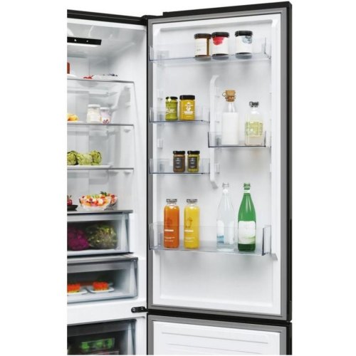 Холодильник Candy CNCQ2T620EB, з нижньою морозильною камерою, холодильник 289л, морозильна камера 120л, 2 дверей, А+, NF, нульова зона, чорний