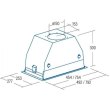 Витяжка вбудована Cata Gc Dual 75 wh, 80см, 1200м.куб/год, біла (02131207)