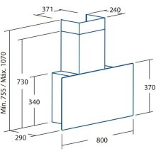 Витяжка похила Cata Greco 80 wh, 80см, 1400 м.куб/год, біла (02145007)