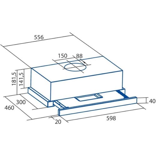 Витяжка телескопічна Cata TFH 6430 gwh, 60см, 698м.куб/год, біла (02010009)