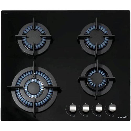 Варильна поверхня газова Cata CCI 6031 BK, на склі, 60см, чавун, чорна (08041501)