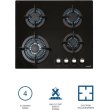 Варильна поверхня газова Cata CCI 6031 BK, на склі, 60см, чавун, чорна (08041501)
