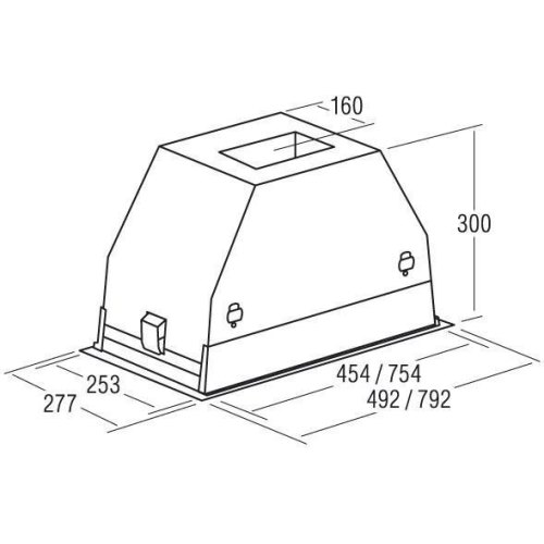 Витяжка вбудована Cata Gc Dual 45 wh, 50см, 1200м.куб/год, біла (02130207)