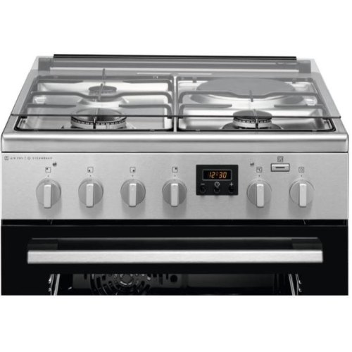 Плита комбінована Electrolux LKM660222X, 3 газ + 1 електро, 58л, 60x60см, дисплей, конвекція, пара, нержавіюча сталь