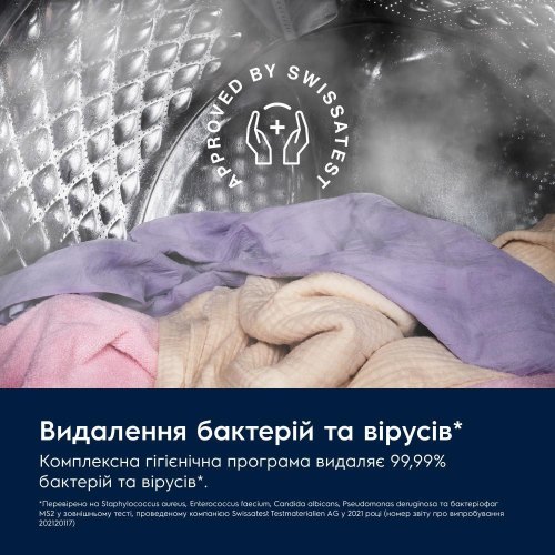 Пральна машина фронтальна Electrolux EW6F3494ACU, 9кг, 1400 об/хв, A+++, 66см, дисплей, пара, інвертор, автодозування, біла