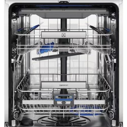 Посудомийна машина вбудована Electrolux EEC87310W, для 13 комплектів посуду, A+++, 60см, дисплей, інвертор, третій кошик, ComfortLift, чорна