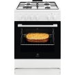 Плита газова Electrolux LKG604012W, 59л, 60x60см, біла