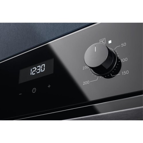 Духова шафа електрична Electrolux KODEF70BZ, 65л, А, пара, дисплей, конвекція, телескопічні напрямні, чорна