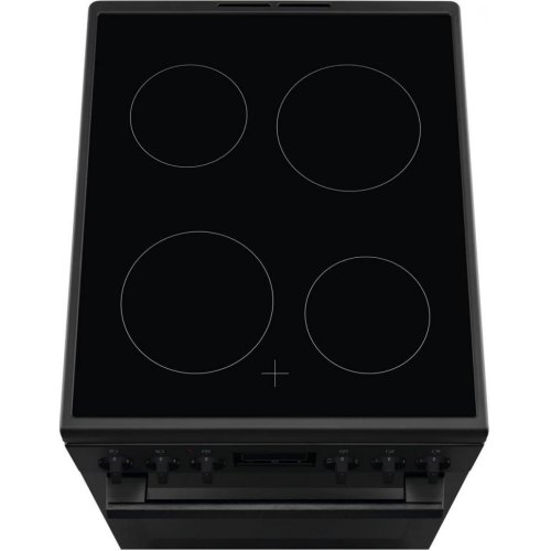 Плита електрична Electrolux LKR520275K, склокерамічна, 57л, 50x60см, дисплей, конвекція, матова, чорна