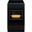 Плита електрична Electrolux LKR520275K, склокерамічна, 57л, 50x60см, дисплей, конвекція, матова, чорна