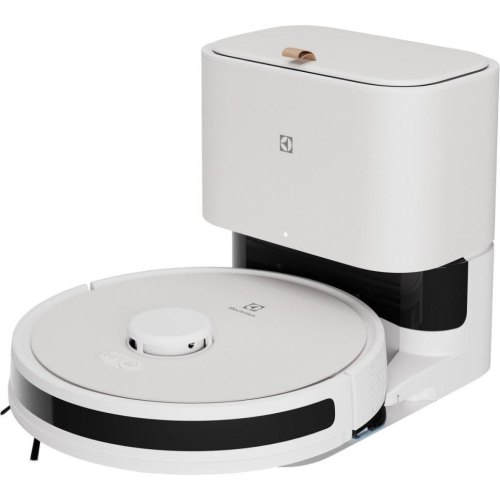 Робот-пилосос Electrolux ER71UW2SW, 10см, контейнер для пилу 0.3л, для води 0.3л, автономна робота до 140хв, Wi-Fi, станція самоочищення, білий
