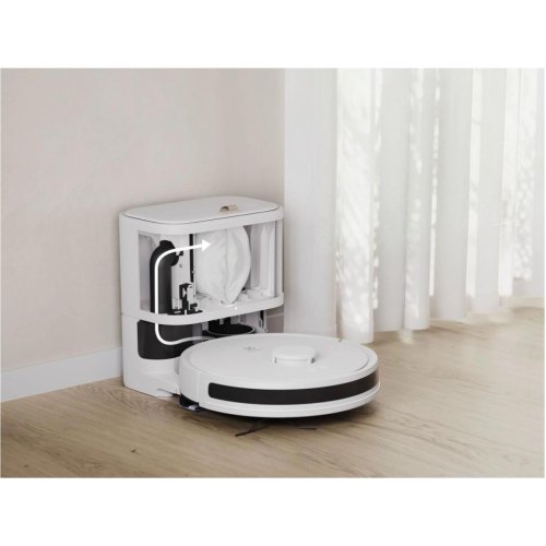 Робот-пилосос Electrolux ER71UW2SW, 10см, контейнер для пилу 0.3л, для води 0.3л, автономна робота до 140хв, Wi-Fi, станція самоочищення, білий