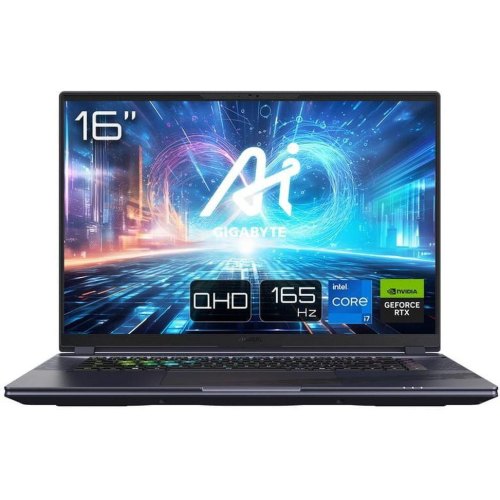 Ноутбук Gigabyte AORUS G6X 16 QHD 165Hz, Intel i7-13650HX, 16GB, SSD 1TB, GeForce RTX4070 8Gb, DOS, темно-сірий (AORUS_16X_9SG-43KZC54SD)