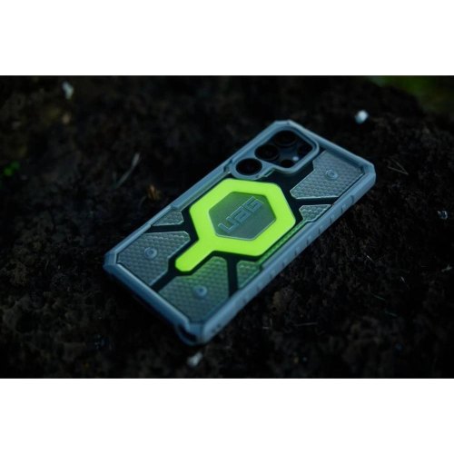 Чохол UAG для Samsung Galaxy S25 Ultra, з ремінцем, Pathfinder Clear with Magnet Bundle, Active Neon Lanyard (2144831BV01)