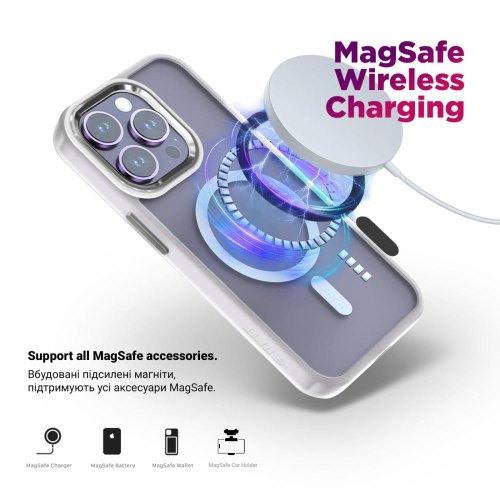 Чохол-накладка ArmorStandart Unit MagSafe для Samsung S25 (S931) Matte Clear Silver (ARM82261)