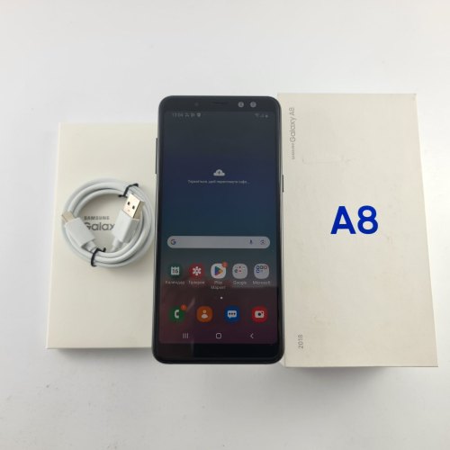 Смартфон Samsung Galaxy A8 2018 32 GB Black USED **