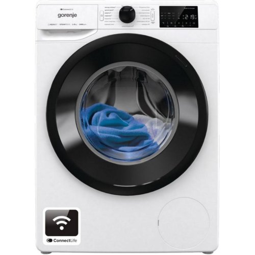 Пральна машина фронтальна Gorenje WPNEI94A1SWIFI, 9кг, 1400 об/хв, A+++, 46.5см, дисплей, інвертор, пара, Wi-Fi, біла