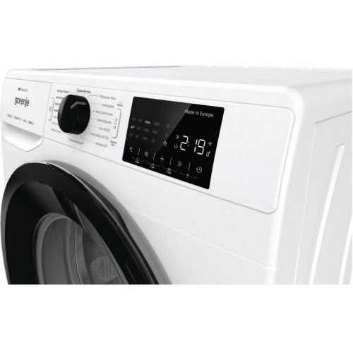 Пральна машина фронтальна Gorenje WPNEI94A1SWIFI, 9кг, 1400 об/хв, A+++, 46.5см, дисплей, інвертор, пара, Wi-Fi, біла