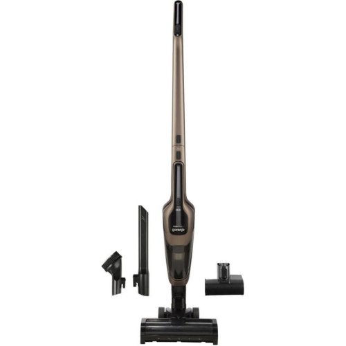 Пилосос бездротовий Gorenje SVC288191FSIIGO, 176Вт, контейнер для пилу 0.6л, автономна робота 70хв, HEPA, 2в1, підсвічування, індикатор, бронзовий