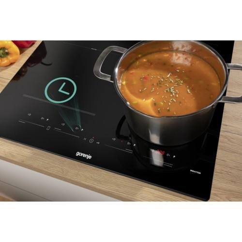 Варильна поверхня індукційна Gorenje GI6442BSCE, 60см, PowerBoost, TouchControl, збільшена площа приготування, чорна