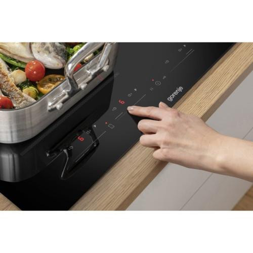 Варильна поверхня індукційна Gorenje GI6442BSCE, 60см, PowerBoost, TouchControl, збільшена площа приготування, чорна