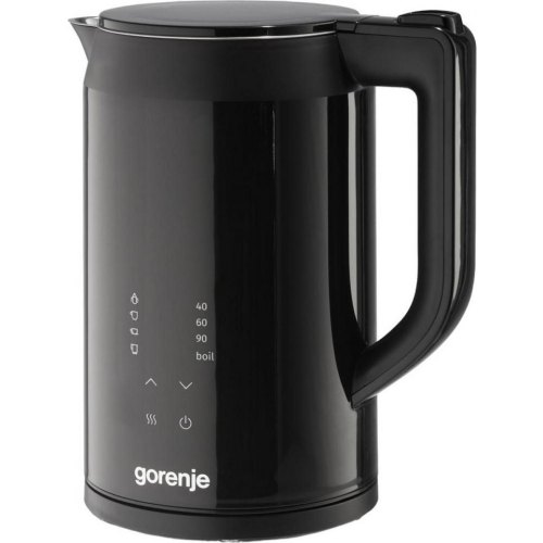 Електрочайник Gorenje K17DWDII, 1.7л, подвійні стінки, LED дисплей, Strix контроль, чорний