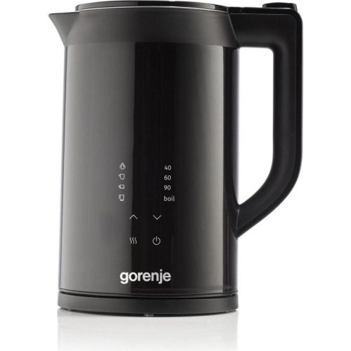 Електрочайник Gorenje K17DWDII, 1.7л, подвійні стінки, LED дисплей, Strix контроль, чорний