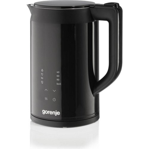 Електрочайник Gorenje K17DWDII, 1.7л, подвійні стінки, LED дисплей, Strix контроль, чорний