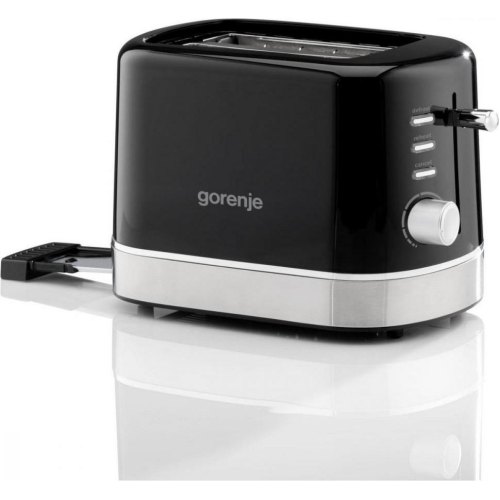 Тостер Gorenje T800DB, 850Вт, підігрів, розморожування, пластик, чорний