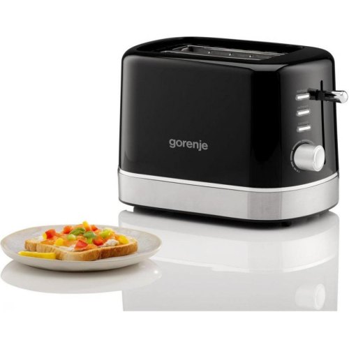Тостер Gorenje T800DB, 850Вт, підігрів, розморожування, пластик, чорний