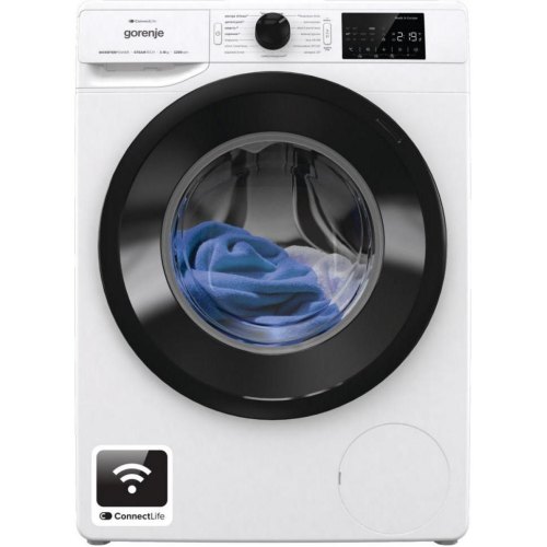 Пральна машина фронтальна Gorenje WPNEI82SBSWIFI, 8кг, 1200 об/хв, A+++, 55см, дисплей, інвертор, пара, Wi-Fi, біла