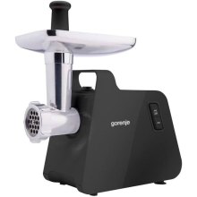 М'ясорубка Gorenje MG2001SB, 2000Вт, 2.6кг/хв, 2 решітки, пластик/метал, чорна