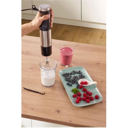 Блендер заглибний Gorenje HBX1000EB, 1000Вт, 3в1, чаша 600мл, нержавіюча сталь