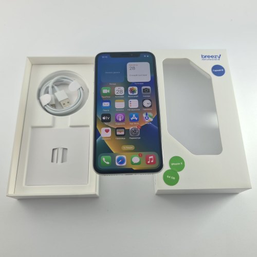 Смартфон iPhone X 64GB Silver, model A1901 USED **