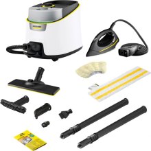 Пароочисник Karcher SC 4 Deluxe Iron, 2200Вт, 1300мл, 4Бар, праска, швабра, білий (1.513-462.0)