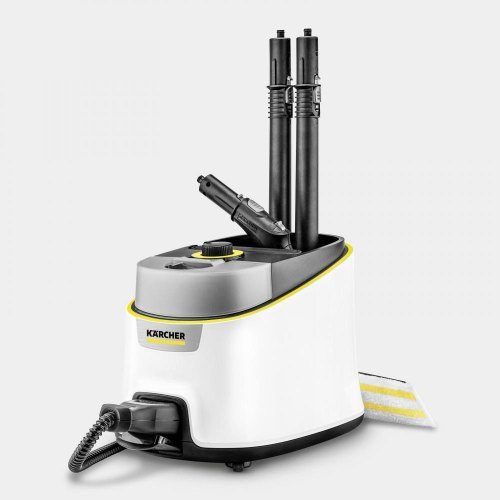 Пароочисник Karcher SC 4 Deluxe Iron, 2200Вт, 1300мл, 4Бар, праска, швабра, білий (1.513-462.0)