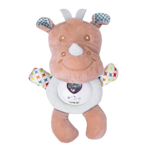 Іграшка Funmuch Носоріг м'яка з музичними та світловими ефектами