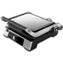Гриль притискний Philips Series 5000, 2200Вт, з'ємні пластини, розкриття на 180 градусів, метал (HD6301/90)