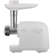 М'ясорубка Panasonic MK-GX1700WTQ, 1700Вт, 3кг/хв, 3 решітки, насадка для ковбас, пластик, біла