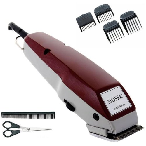 Машинка для стрижки Moser Edition Burgundy, від мережі, вібраційний мотор, 4 насадки, сталь, бордова (1400-0278)