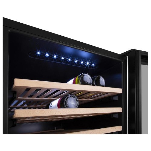 Холодильник для вина Philco PW462GDB, 135л, 2 зони, для 46 пляшок, дисплей, підсвітка, чорний